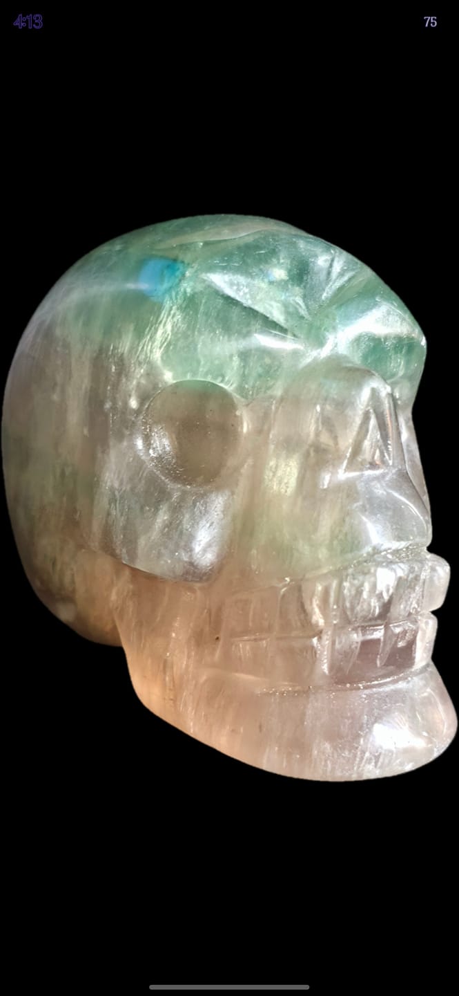 Customer photo review of Natural Fluorite Crystal Skull