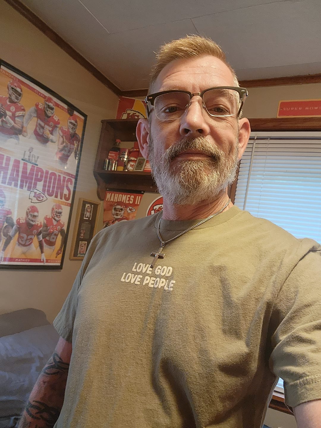 Customer photo review of Love God Love People Tee - Mens