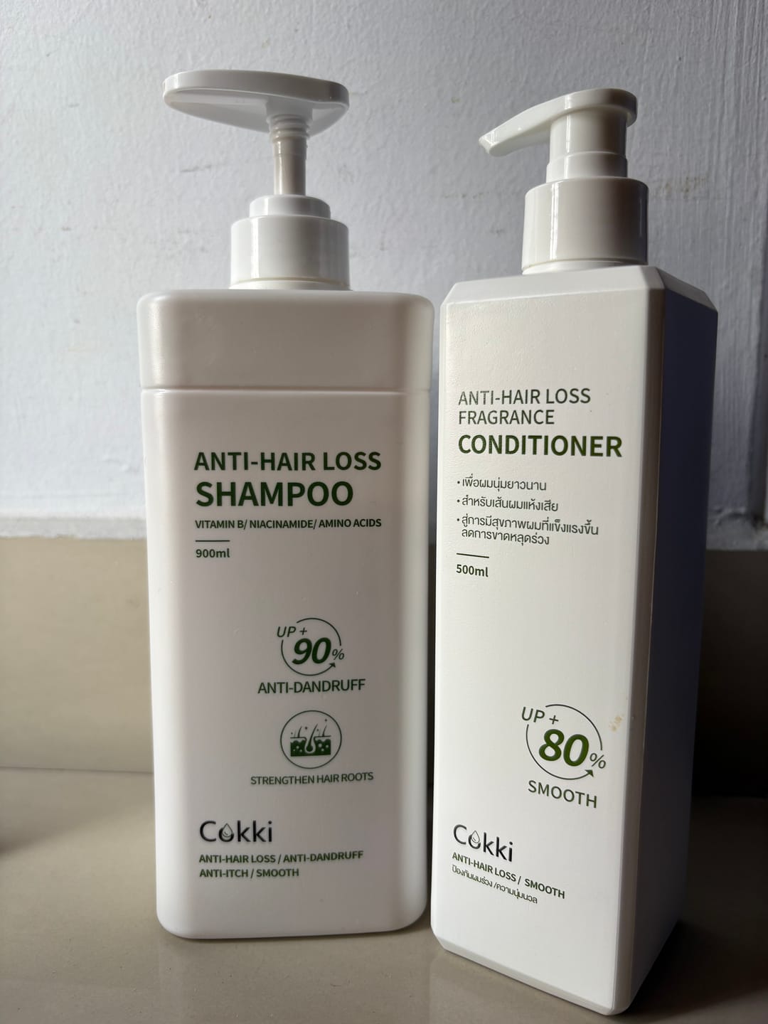 Customer photo review of Anti-hair Loss Shampoo&Fragrance Conditioner&Essence Hair Oil