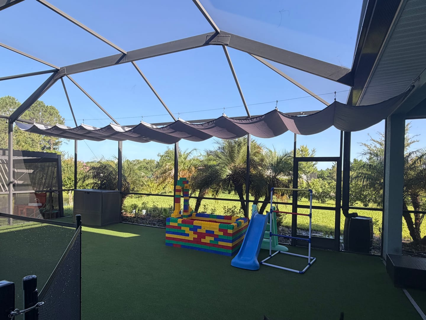 Customer photo review of Waterproof Retractable Pergola Canopy