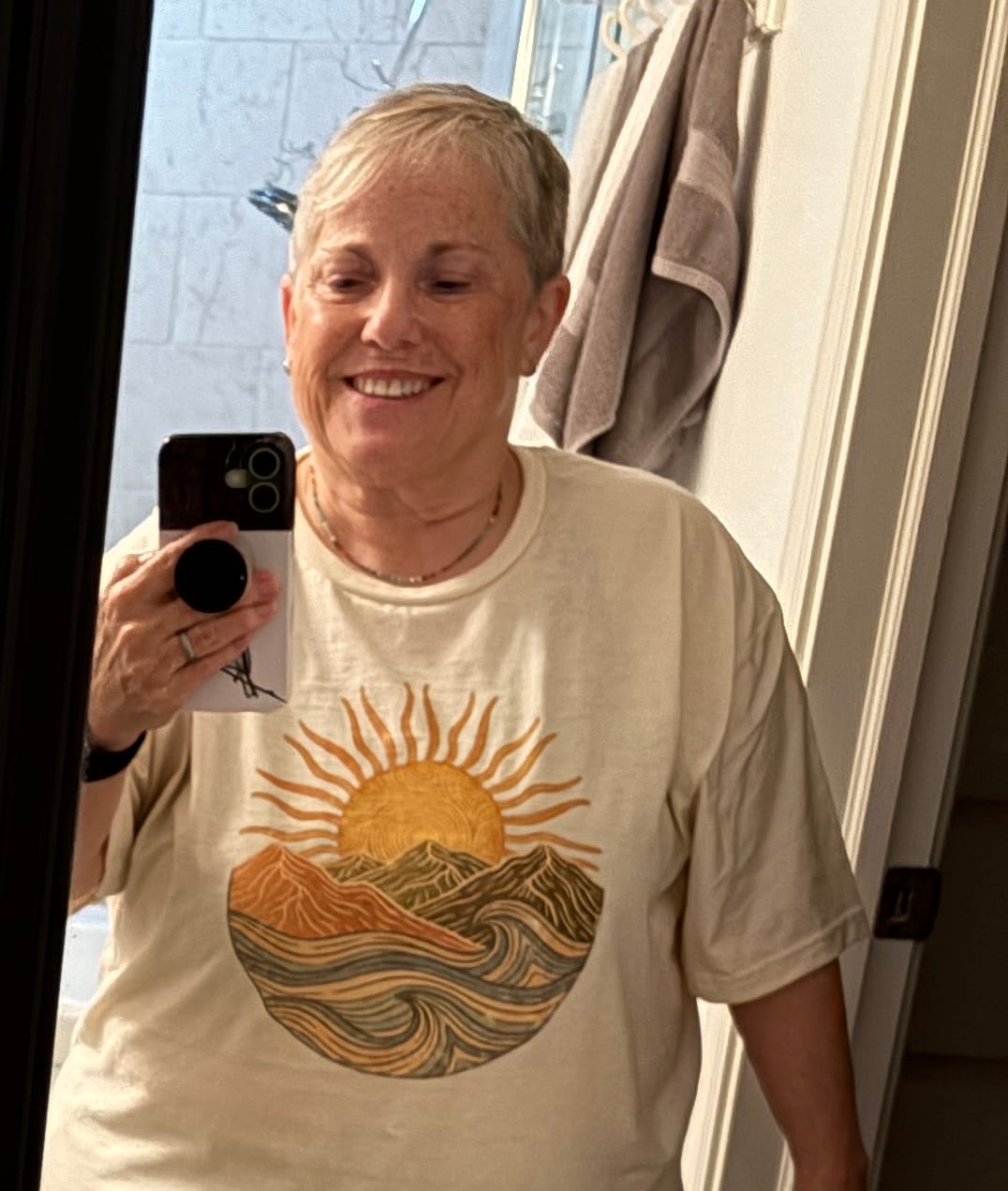 Customer photo review of Sunlit Tides T-Shirt