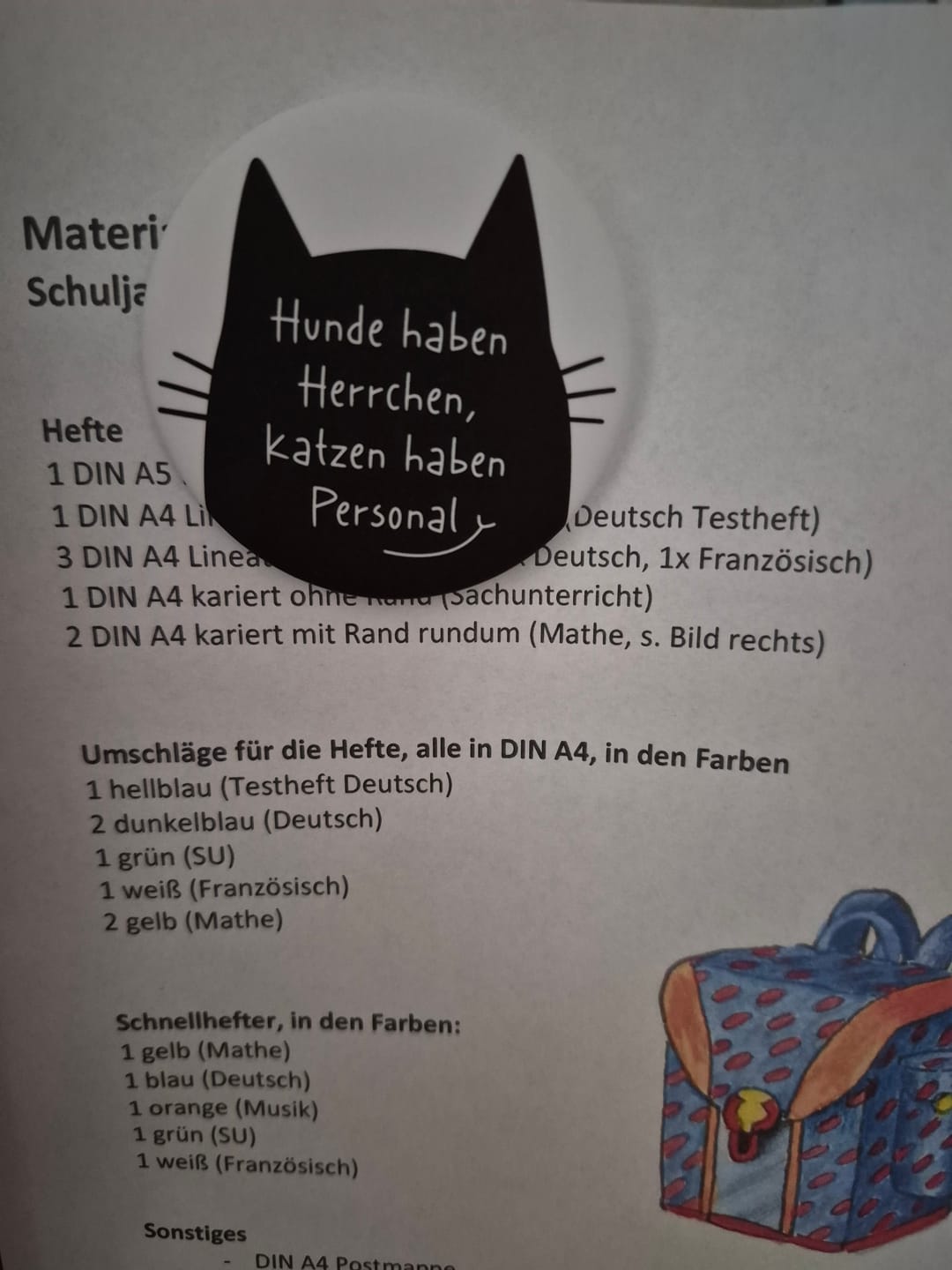 Customer photo review of Katzen haben Personal · Magnet · groß