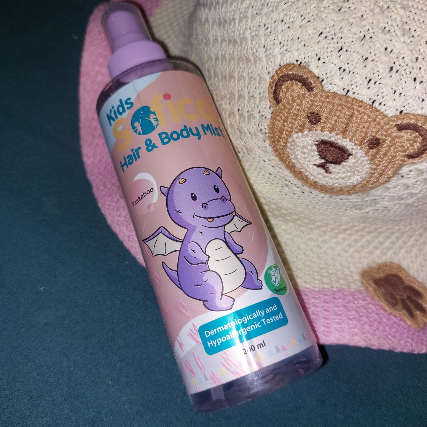 Customer photo review of Sofico Kids Hair & Body Mist Peekaboo 200 ml