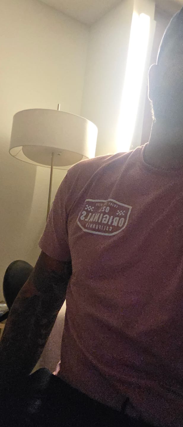 Customer photo review of 021 ESSENTIAL DROP-CUT HENLEY - WHITE
