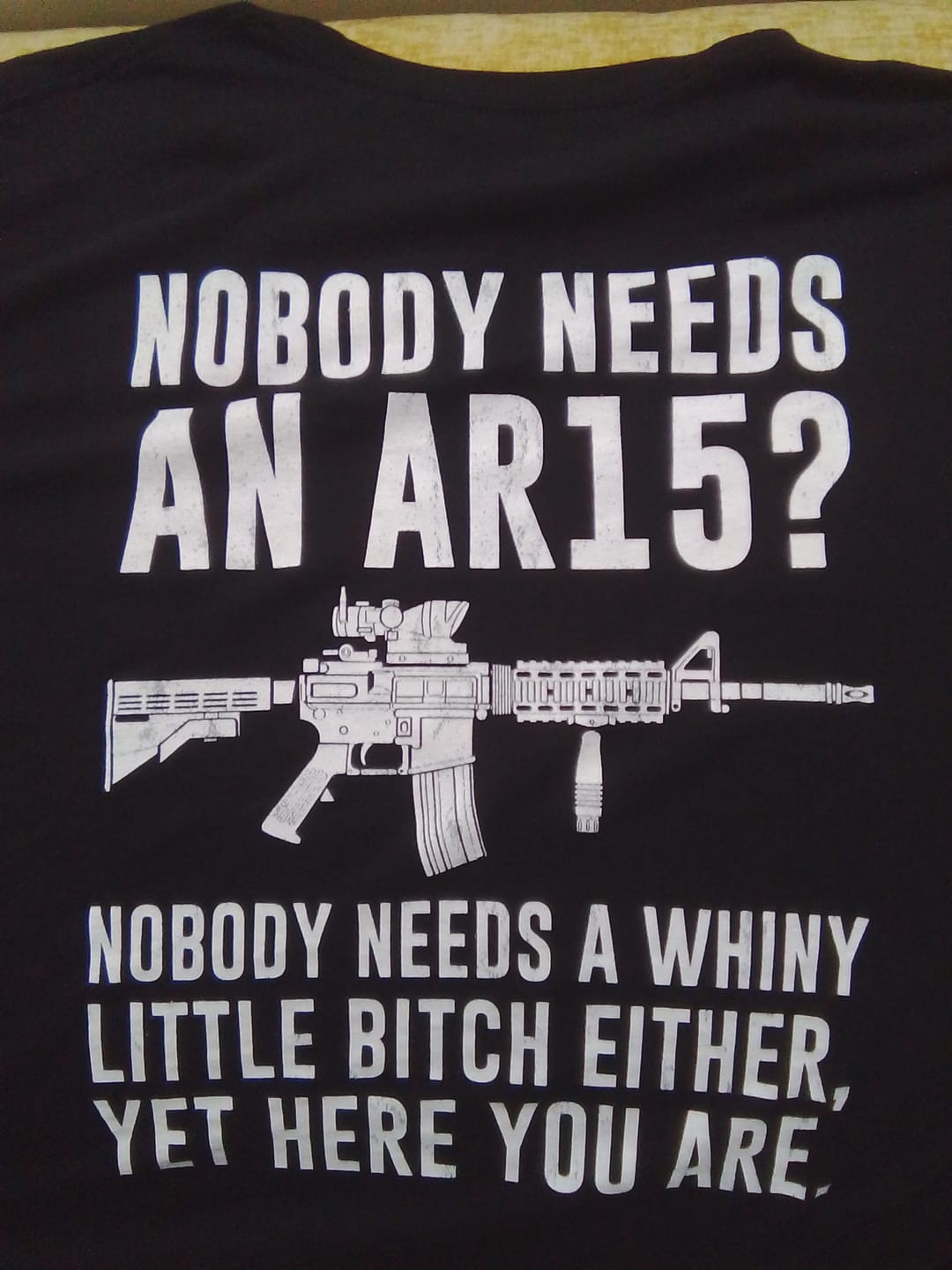 Customer photo review of Nobody Needs An AR15?