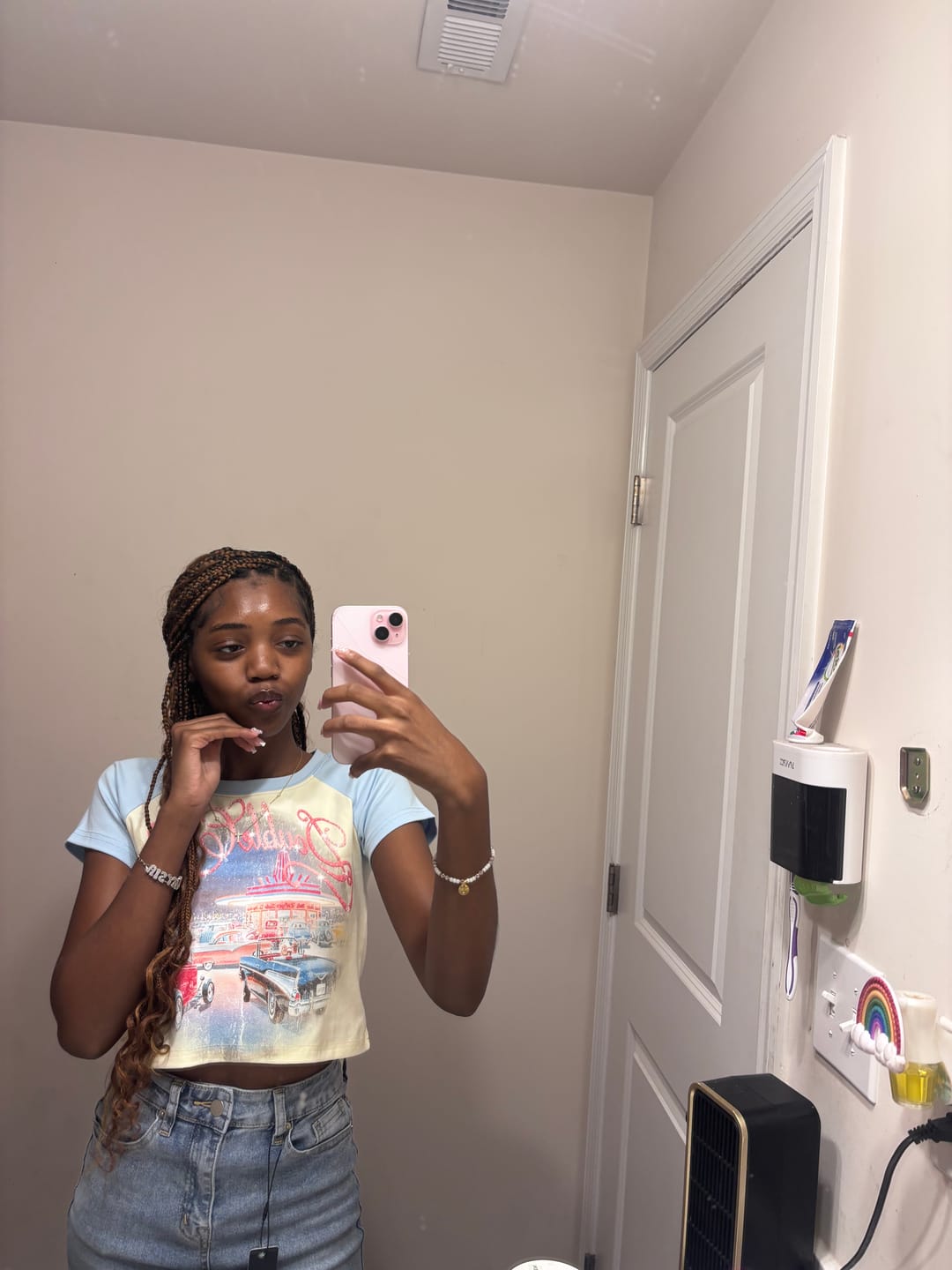 Customer photo review of Bling Retro Car Crop Top-620
