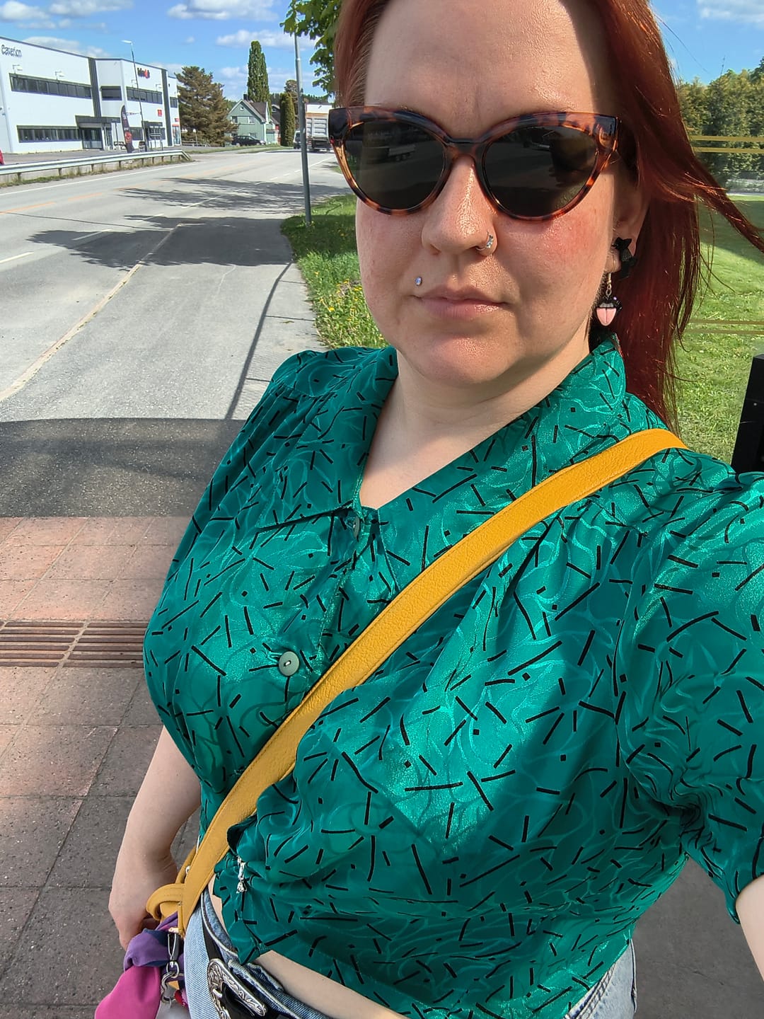 Customer photo review of Vintagebluse - 115 Sjøgrønn lek, str XL