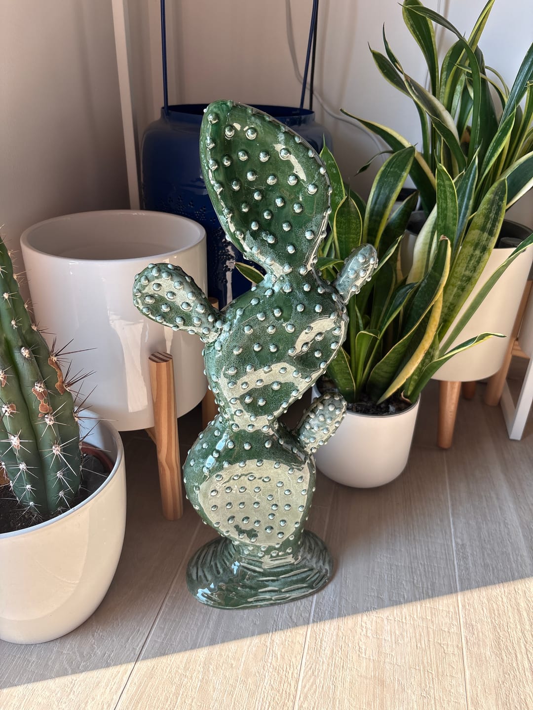 Customer photo review of Fico d'India Decorativo in Ceramica Verde H.48x20x10 cm