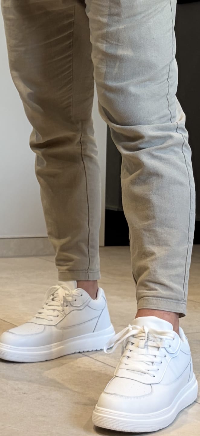Customer photo review of ELEVATESHOES WHITE CASUAL