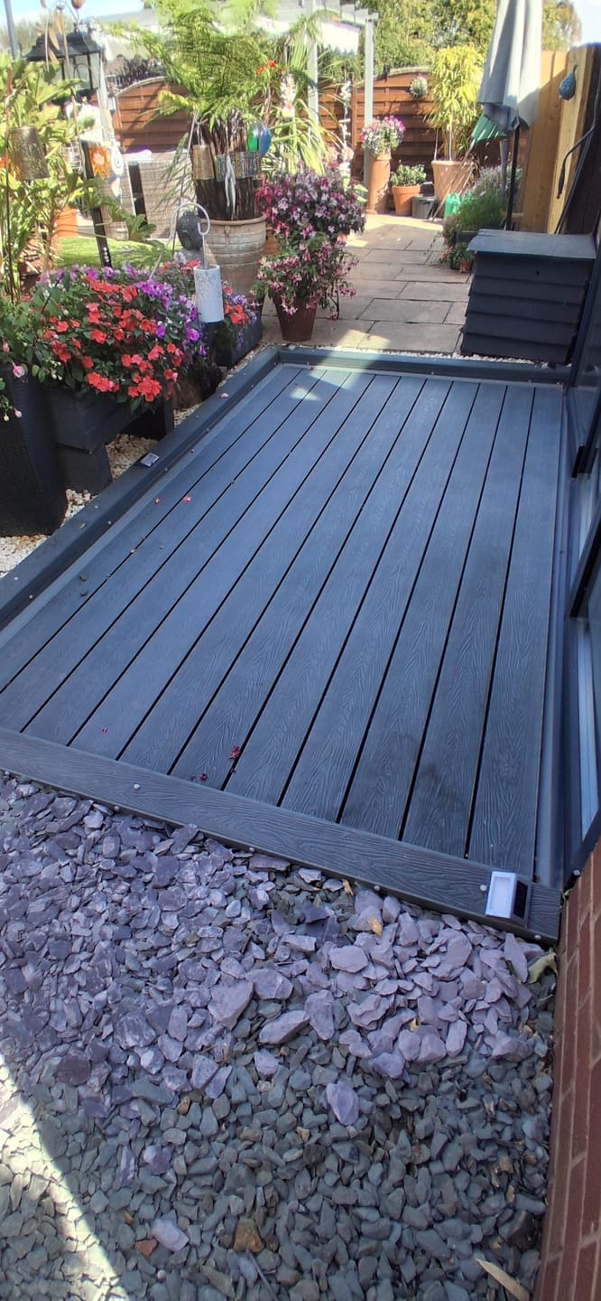 Customer photo review of 3.6M Grey Composite Decking Board