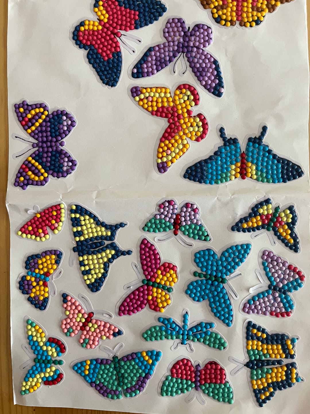 Customer photo review of Diamond Painting 5D 23 Autocollants Papillons