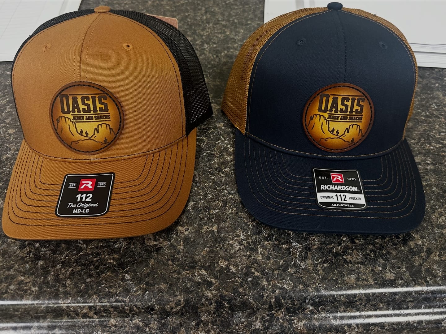 Customer photo review of Premium Custom Leather Patch Hats (Wholesale)