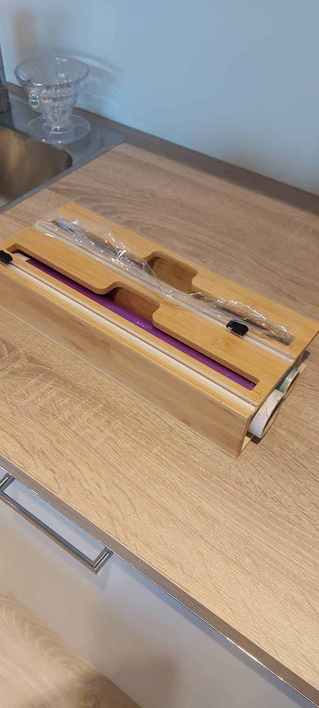 Customer photo review of Foliedispenser, bambus