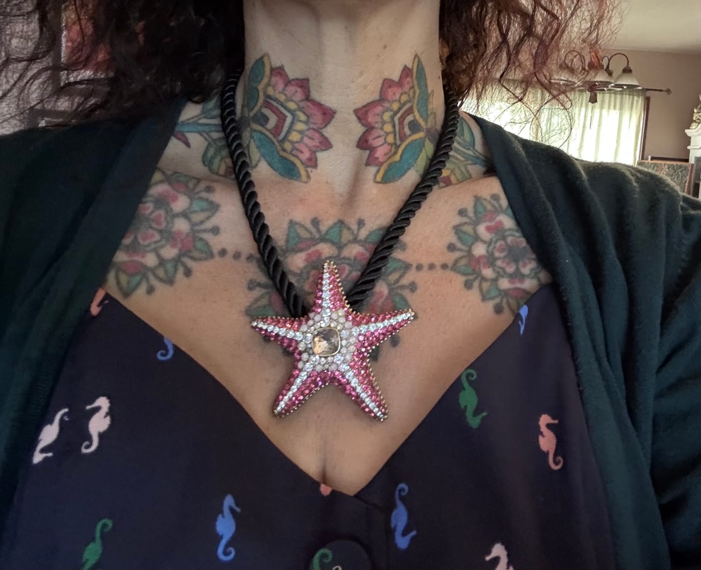 Customer photo review of HEIDI DAUS® "Ocean View" Crystal Starfish Brooch
