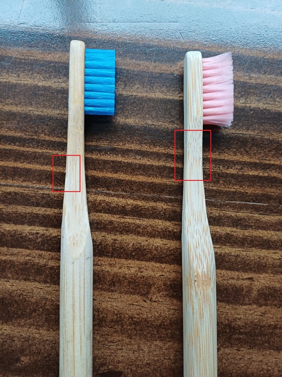 Customer photo review of Cepillo de Dientes de Bambú Suave Azul