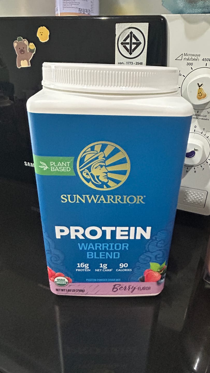 Customer photo review of Sunwarrior Organic Warrior Blend - Berry (750g) - Rescue
