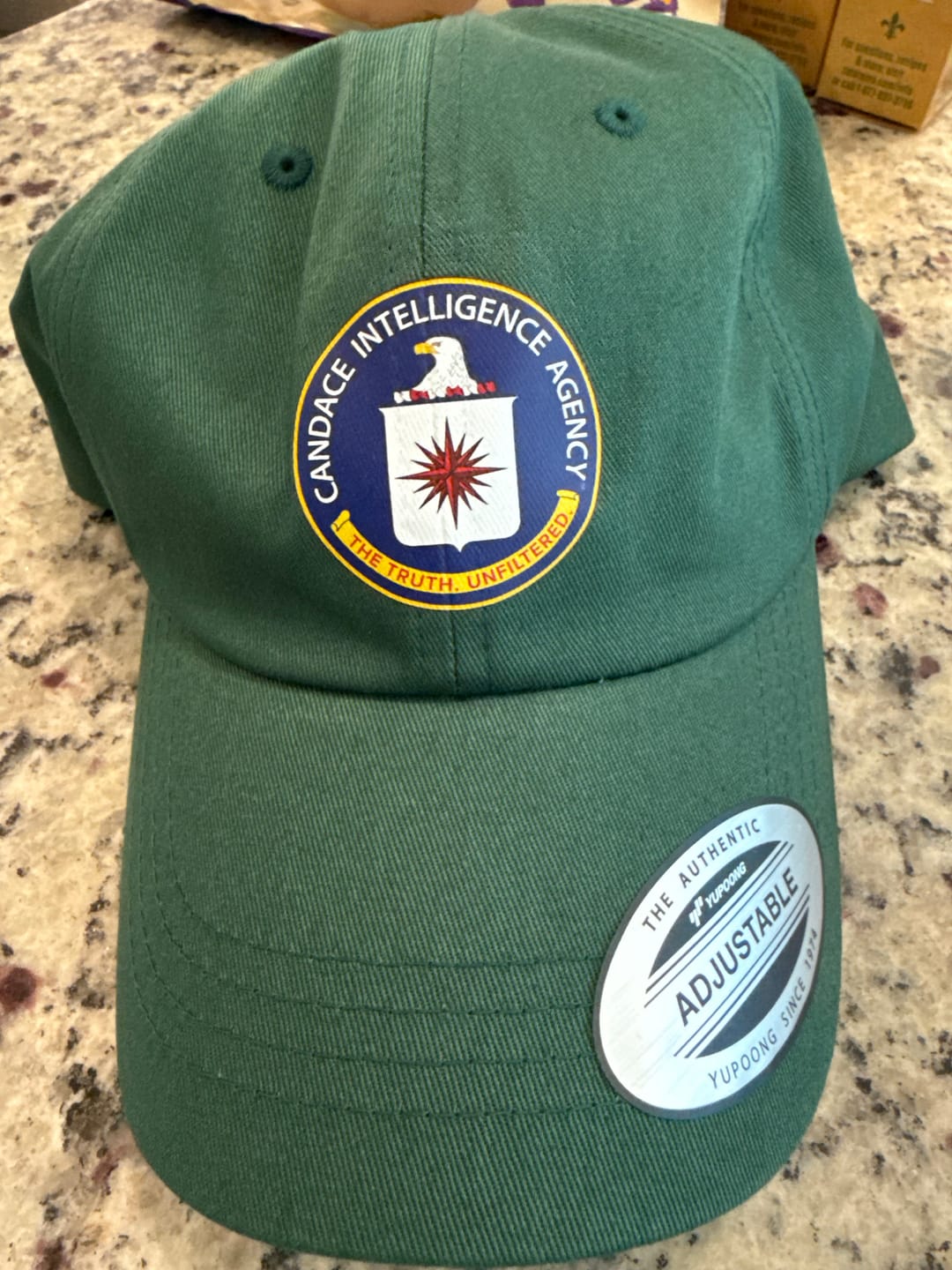 Customer photo review of Candace Intelligence Agency Hat