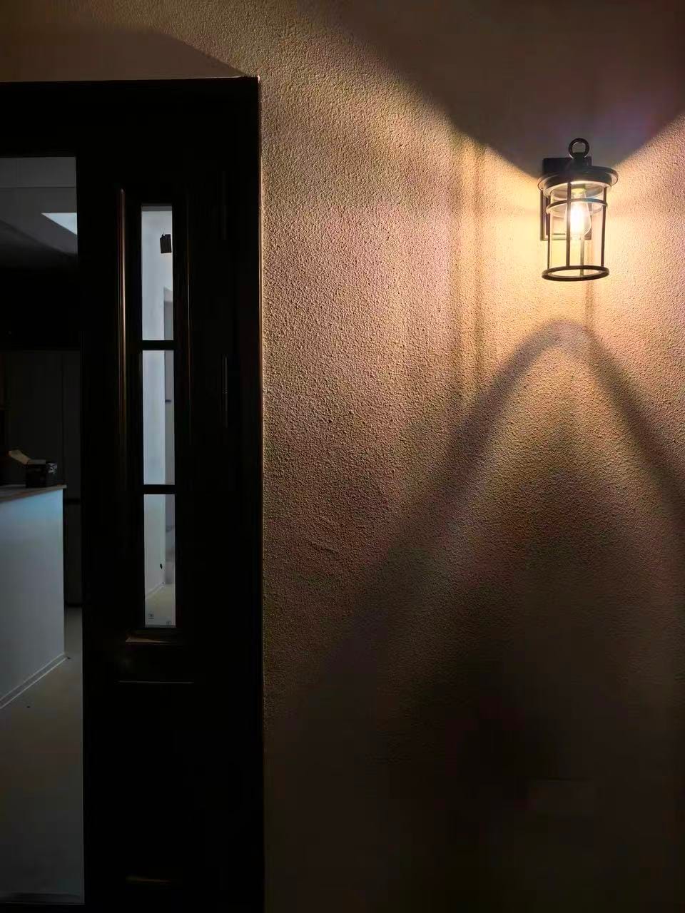 Customer photo review of WOMO Cylinder Outdoor Wall Lantern-WM9155