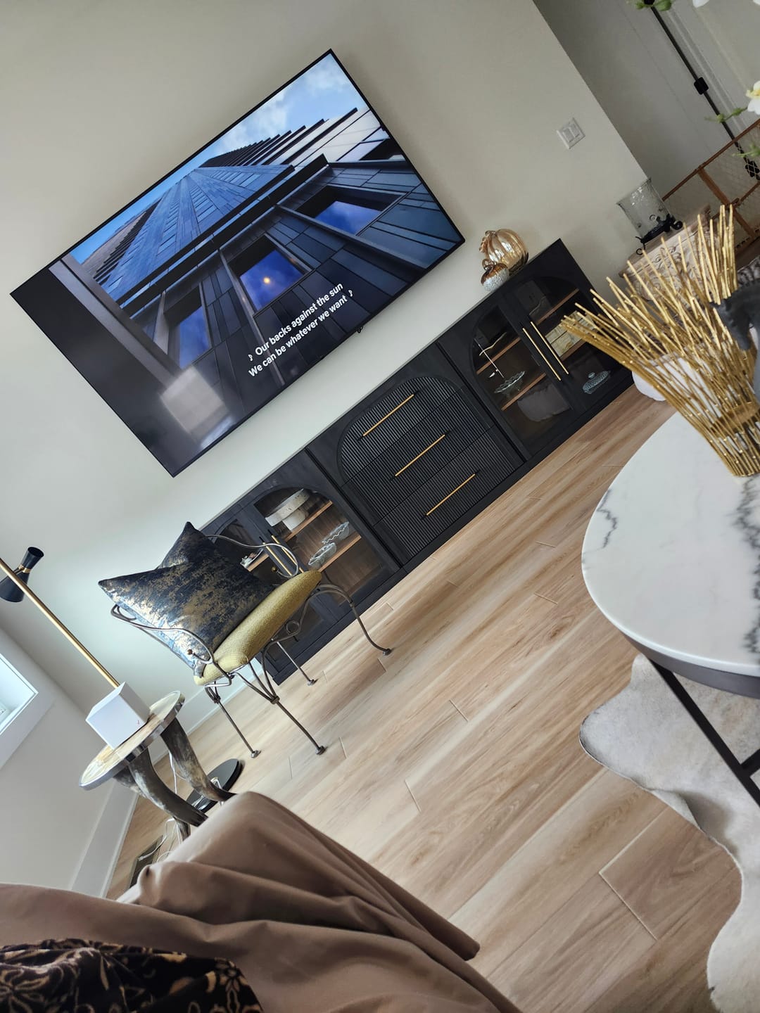 Customer photo review of Jagger Modern Modular Buffet Cabinet Set (3-Piece)