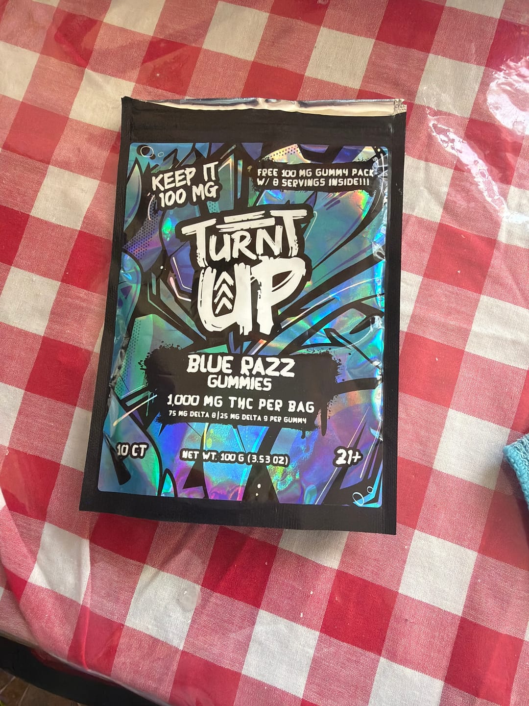 Customer photo review of Gummies - Blue Razz 10pk