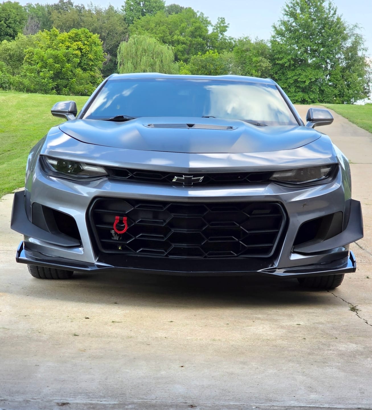 Customer photo review of 2016-2025 Chevy Camaro Upper Fender Cowl Cover Gloss Carbon Fiber