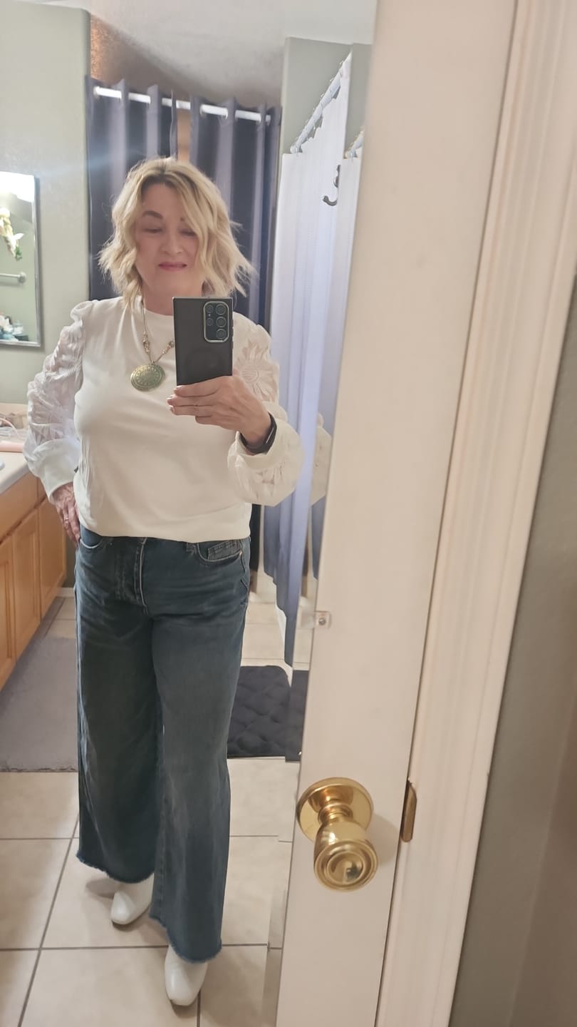Customer photo review of Judy Blue High Waist Rigid Magic Baggy Wilhemina Jeans
