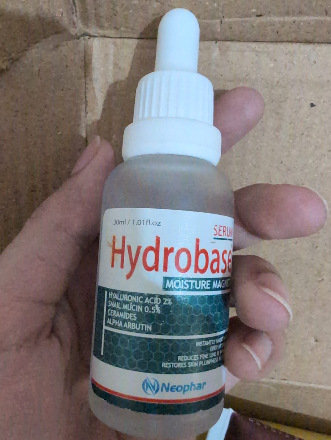 Customer photo review of Hydrobase Serum