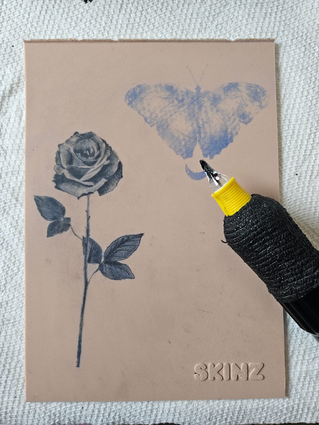 Customer photo review of Tattoo Practice Skin | Size Small A5 | Pack of 10