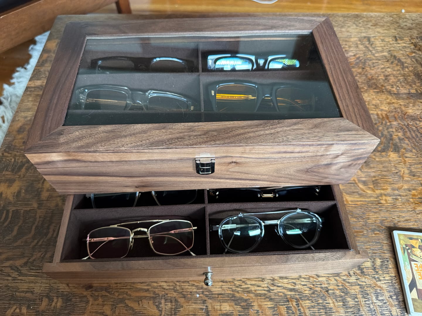 Customer photo review of Ethan Solid Wood Glasses Organizer