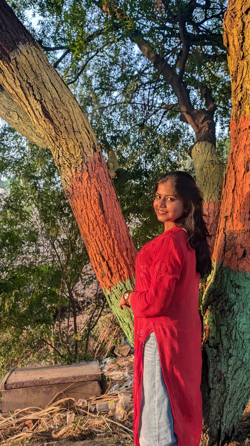 Customer photo review of Hoor Red Pure Chiffon Kurta