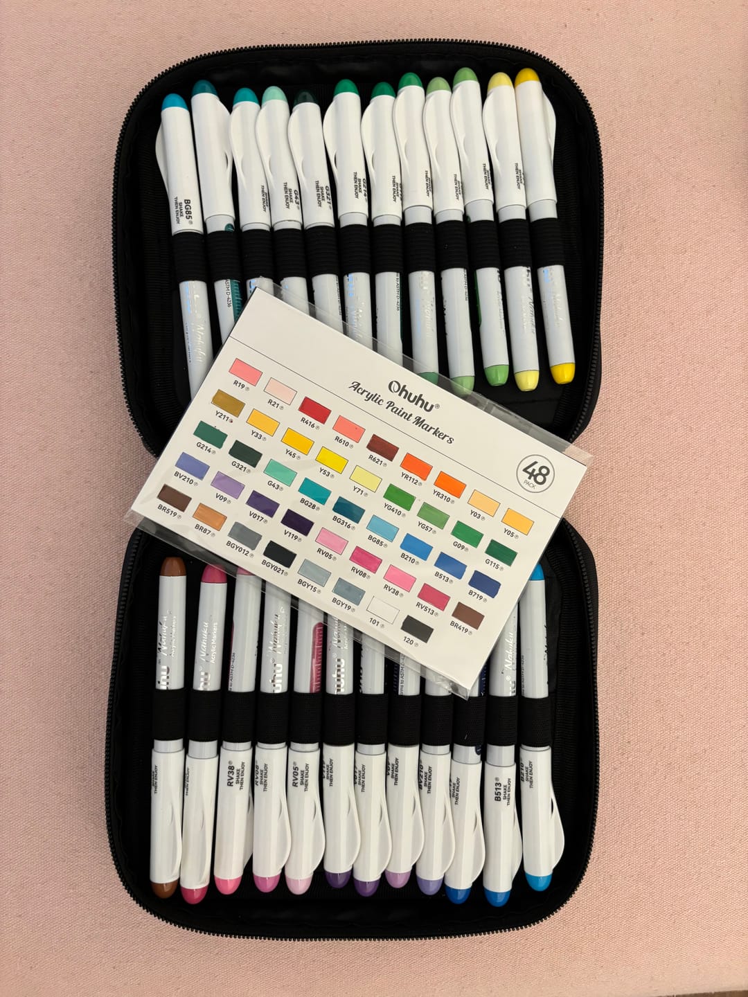 Customer photo review of Ohuhu Nahuku Direct-ink Acrylic Markers