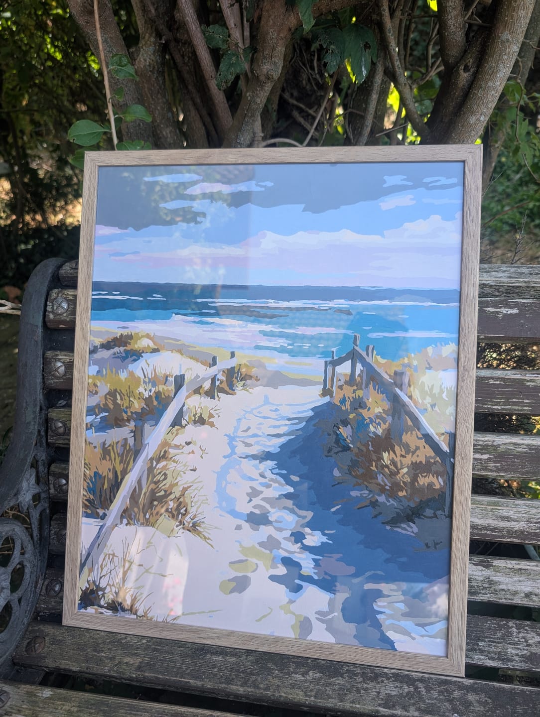Customer photo review of Road to the Beach | Paint by Number