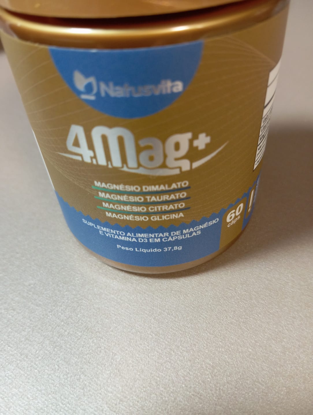 Customer photo review of 4MAG (Magnésio Glicina, Dimalato, Citrato e L-Taurato) 60 cápsulas