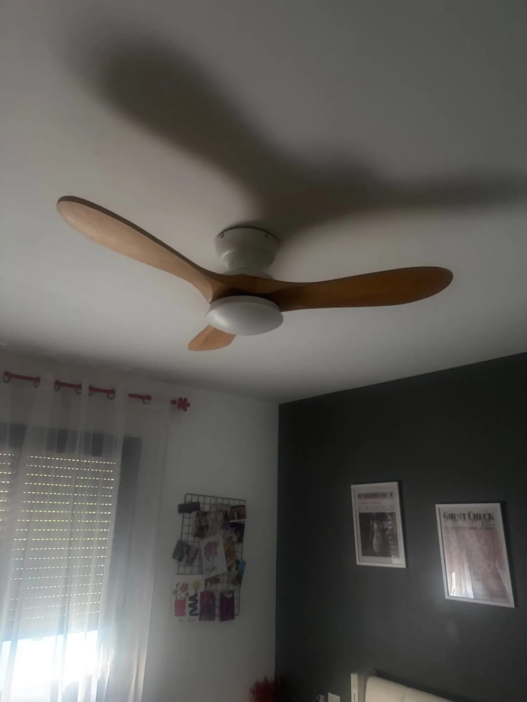 Customer photo review of Solid Wood Blade Ceiling Fan Light With Integrated LED and DC Motor