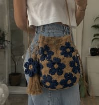 Customer photo review of Bolso de Ganchillo Hecho a Mano