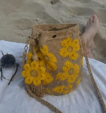 Customer photo review of Bolso de Ganchillo Hecho a Mano