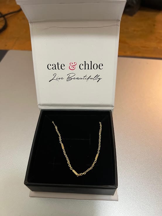 Customer photo review of Marlee 18k White Gold Plated Stacking Bracelet Chain
