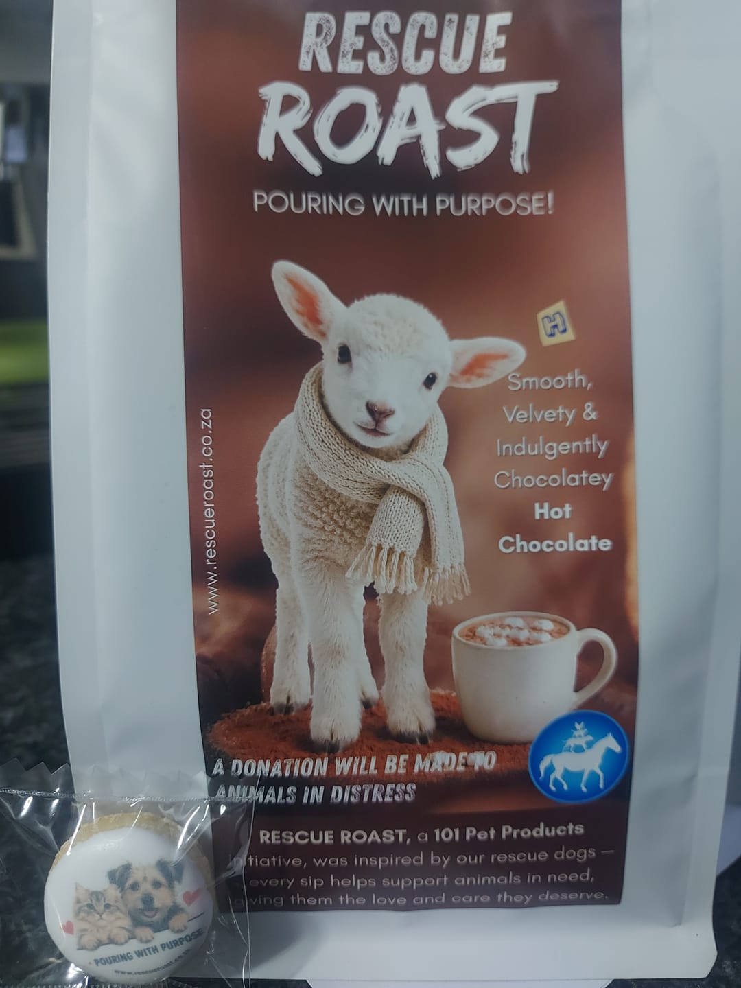Customer photo review of Hot Chocolate - The Society for Animals in Distress