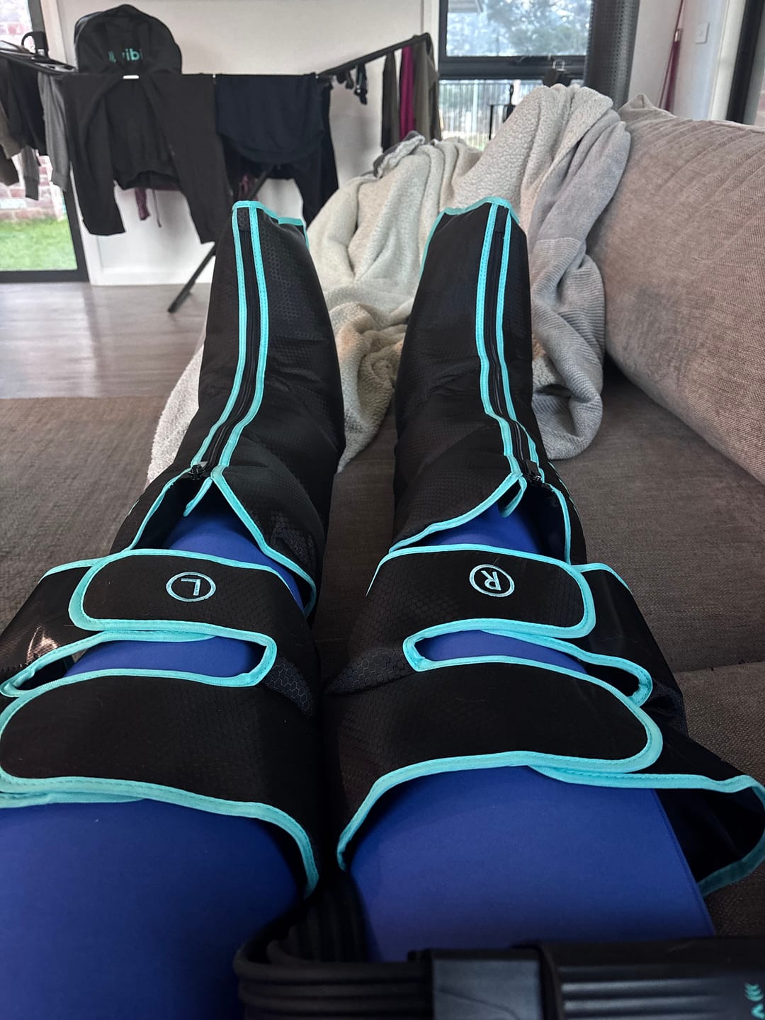 Customer photo review of Vibit FlowBoots - Wireless Heating + Compression Boots