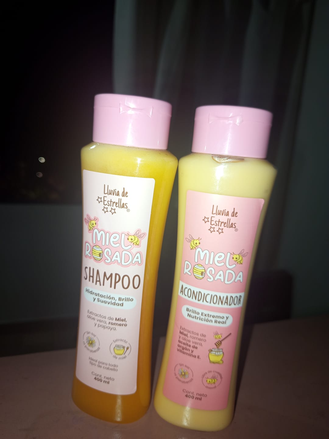 Customer photo review of SHAMPOO+ACONDICIONADOR MIEL ROSADA
