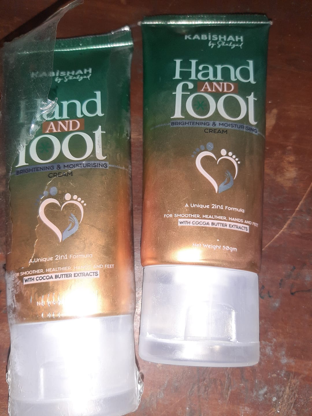 Customer photo review of Hand & foot Brightening and Moisturizing Cream