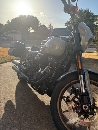 Customer photo review of 28L - Pantheon Medium Quick Mount Motorcycle Saddlebags For Harley Softail Low Rider S FXLRS