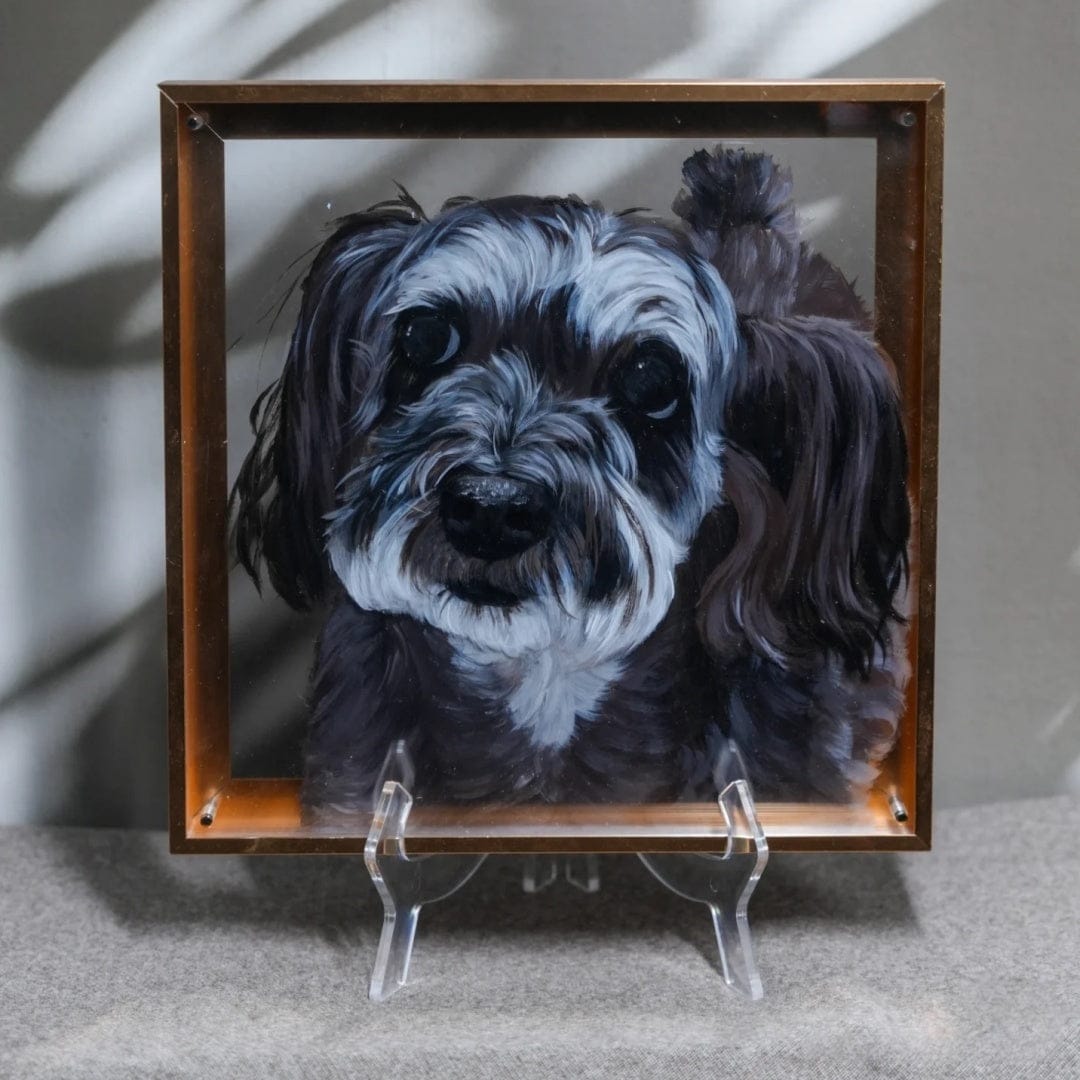 Customer photo review of 3D Hand-Drawn Pet Portraits