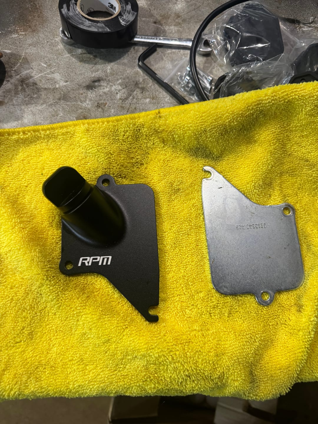 Customer photo review of RPM Polaris RZR Pro R Oil Filler Adapter Plate / Turbo Return