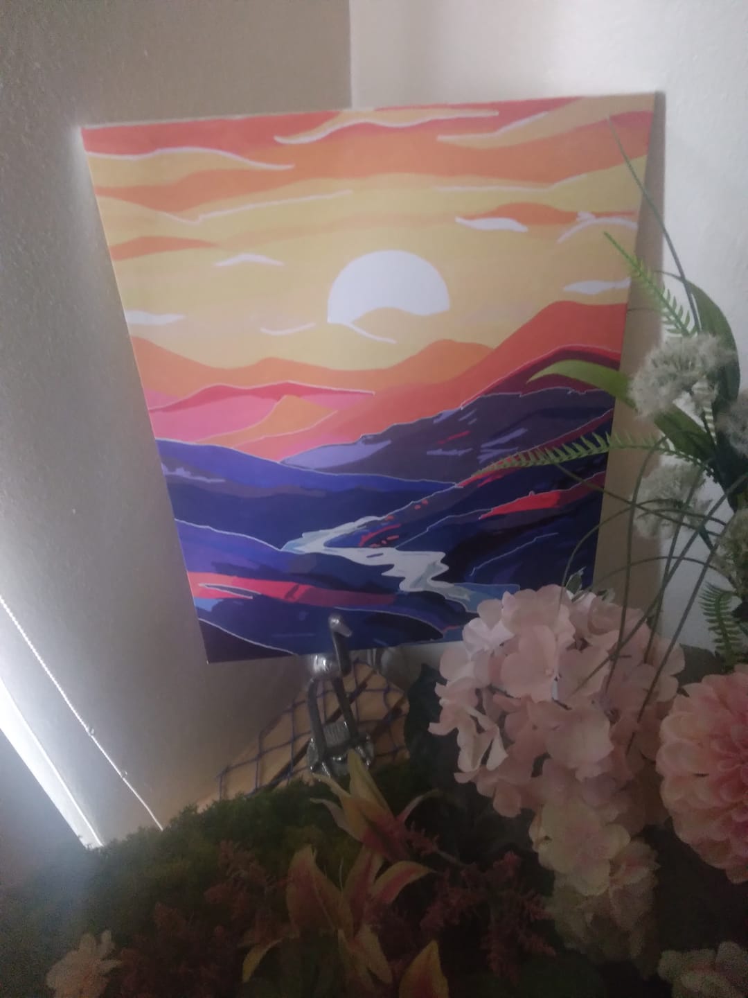 Customer photo review of Crimson Sky Mountains
