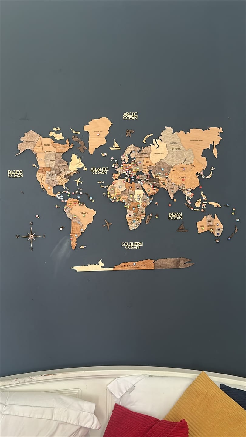 Customer photo review of Flags Push Pins