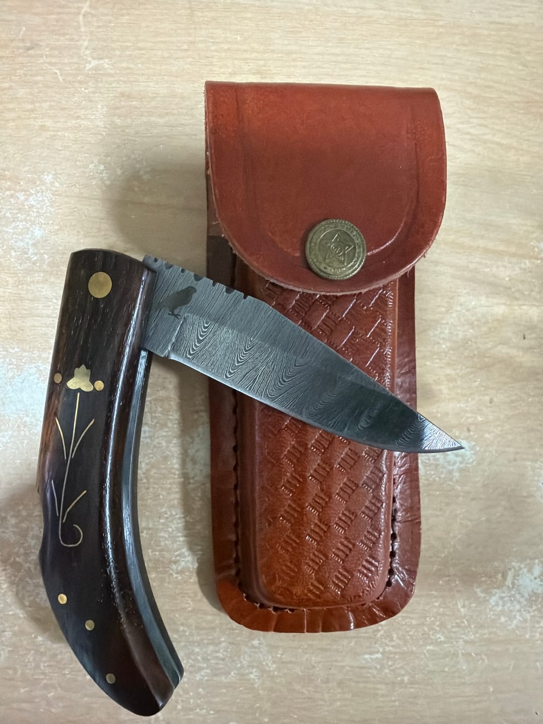 Customer photo review of Navaja de Acero Damasco 20cm “Petrohué“