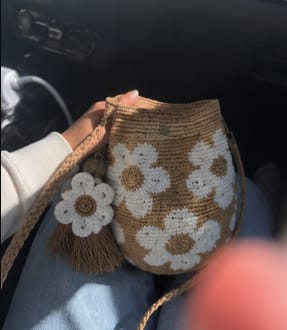 Customer photo review of Bolso de Ganchillo Hecho a Mano