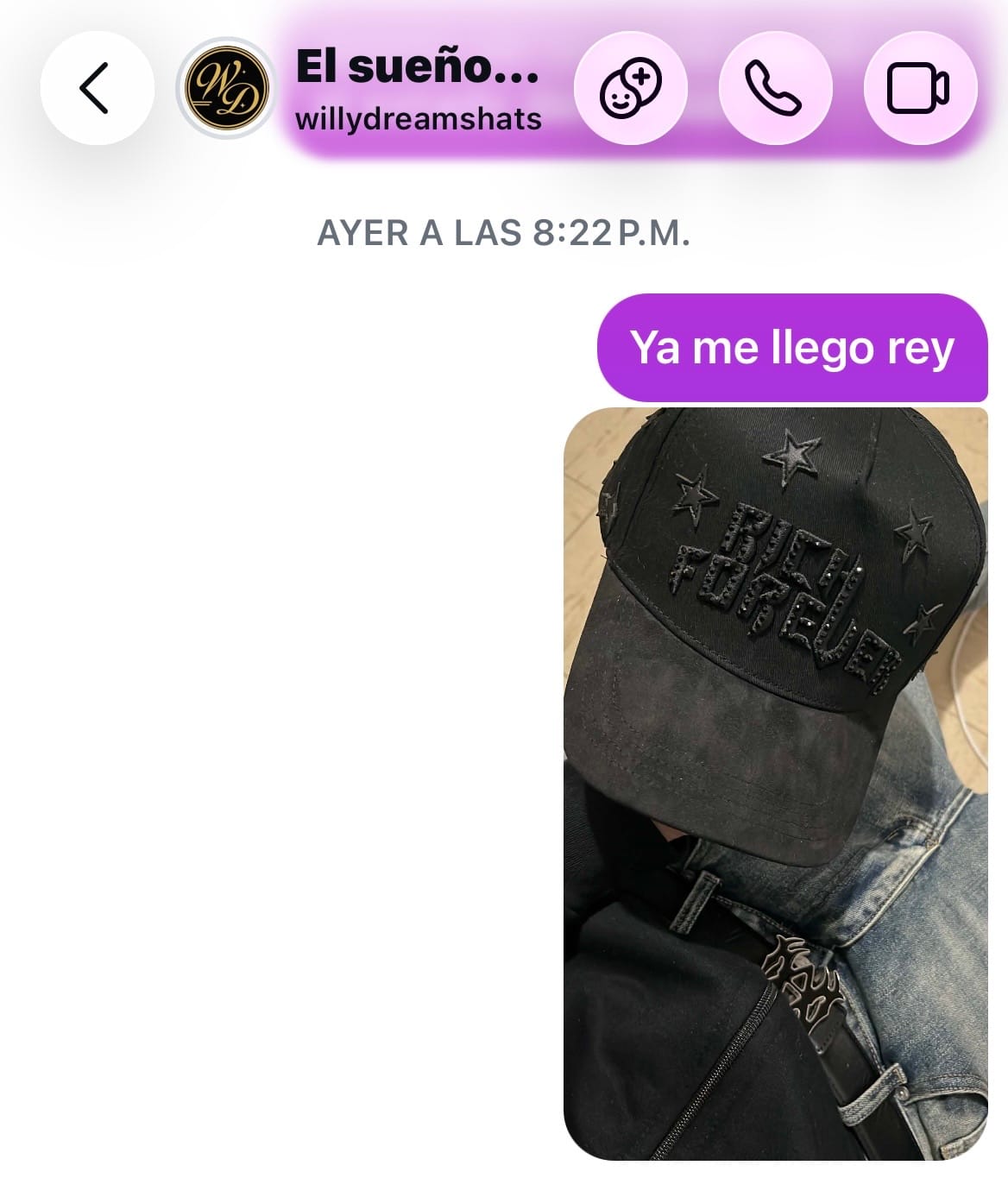 Customer photo review of BARBAS HATS X RICH THE KID "RICH FOREVER"