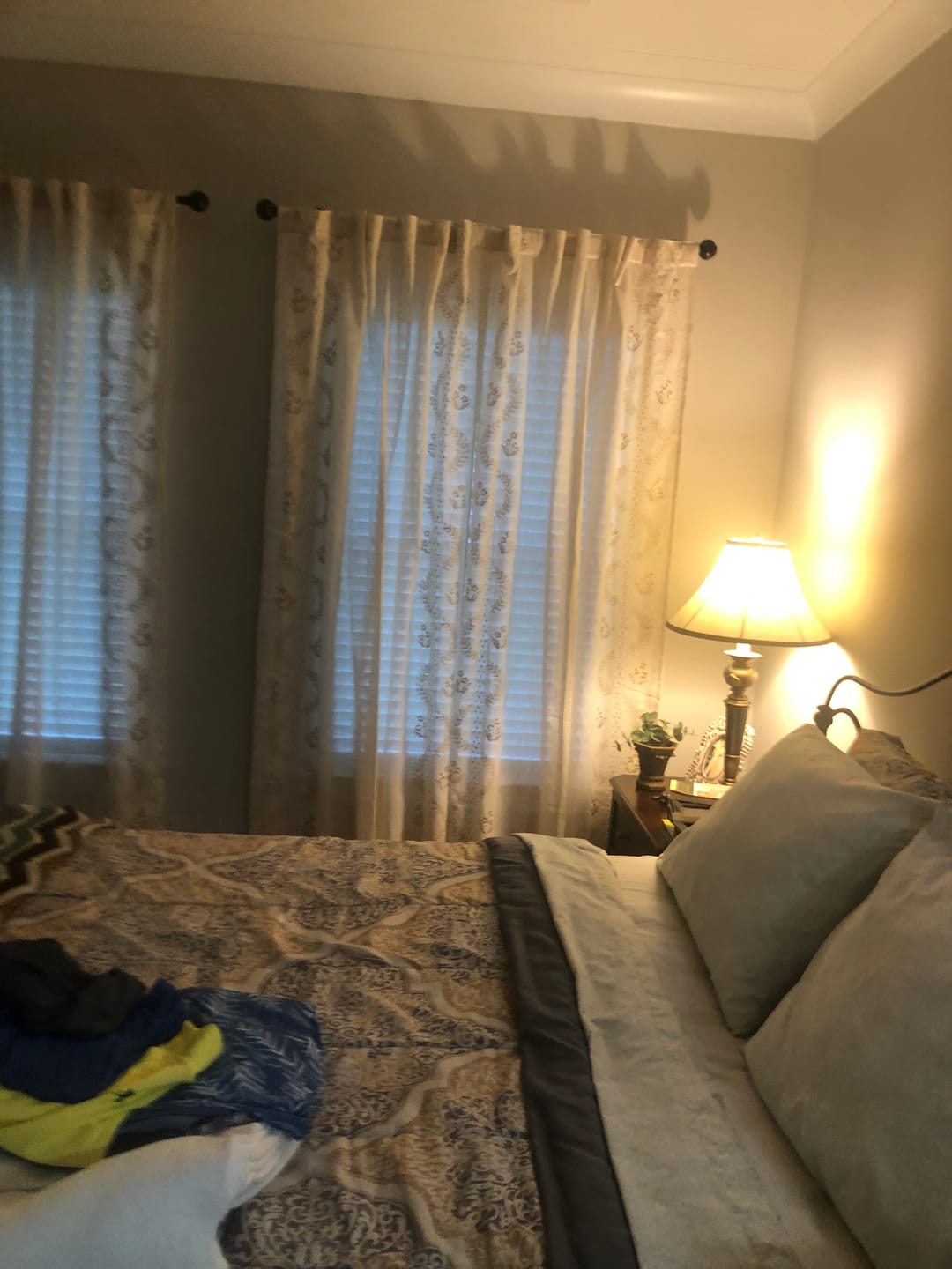 Customer photo review of Embroidered Vine Floral Linen Curtains (2 Panels)